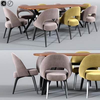 现代餐桌椅组合-D11